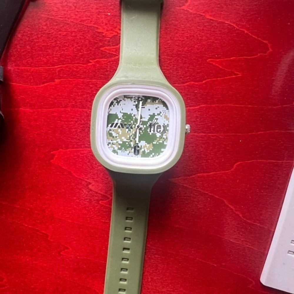 Green Camouflage Watch